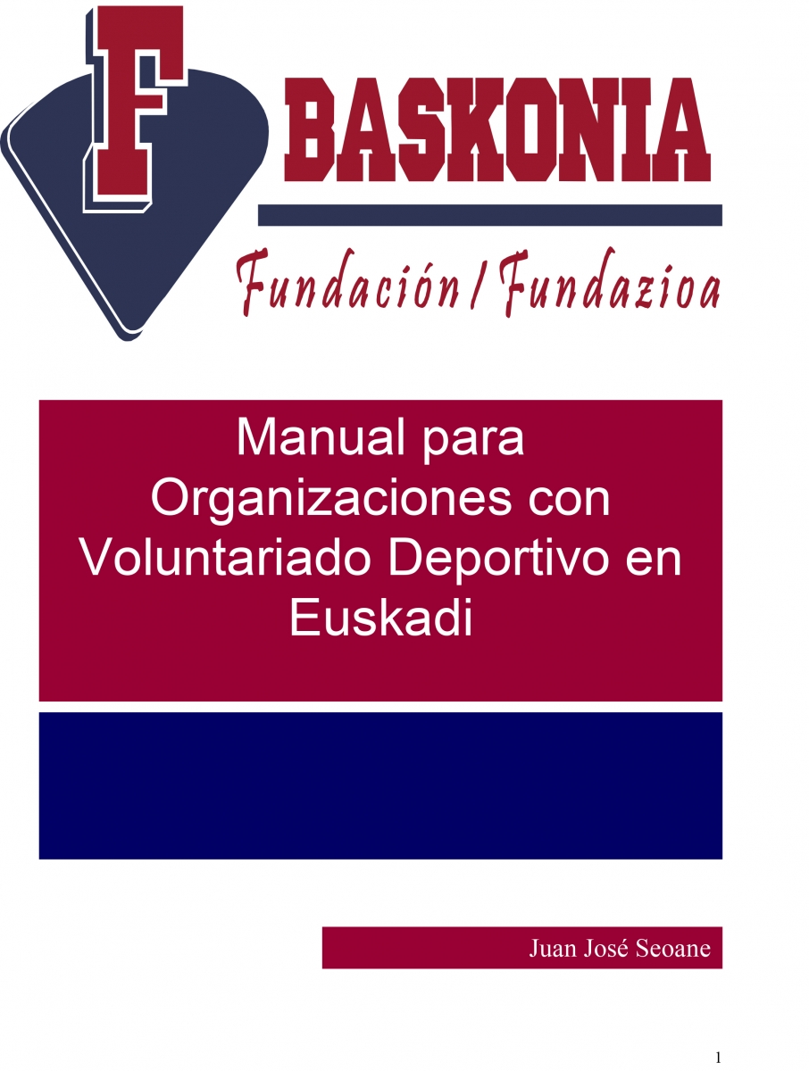 Manual para organizaciones con voluntariado deportivo en Euskadi
